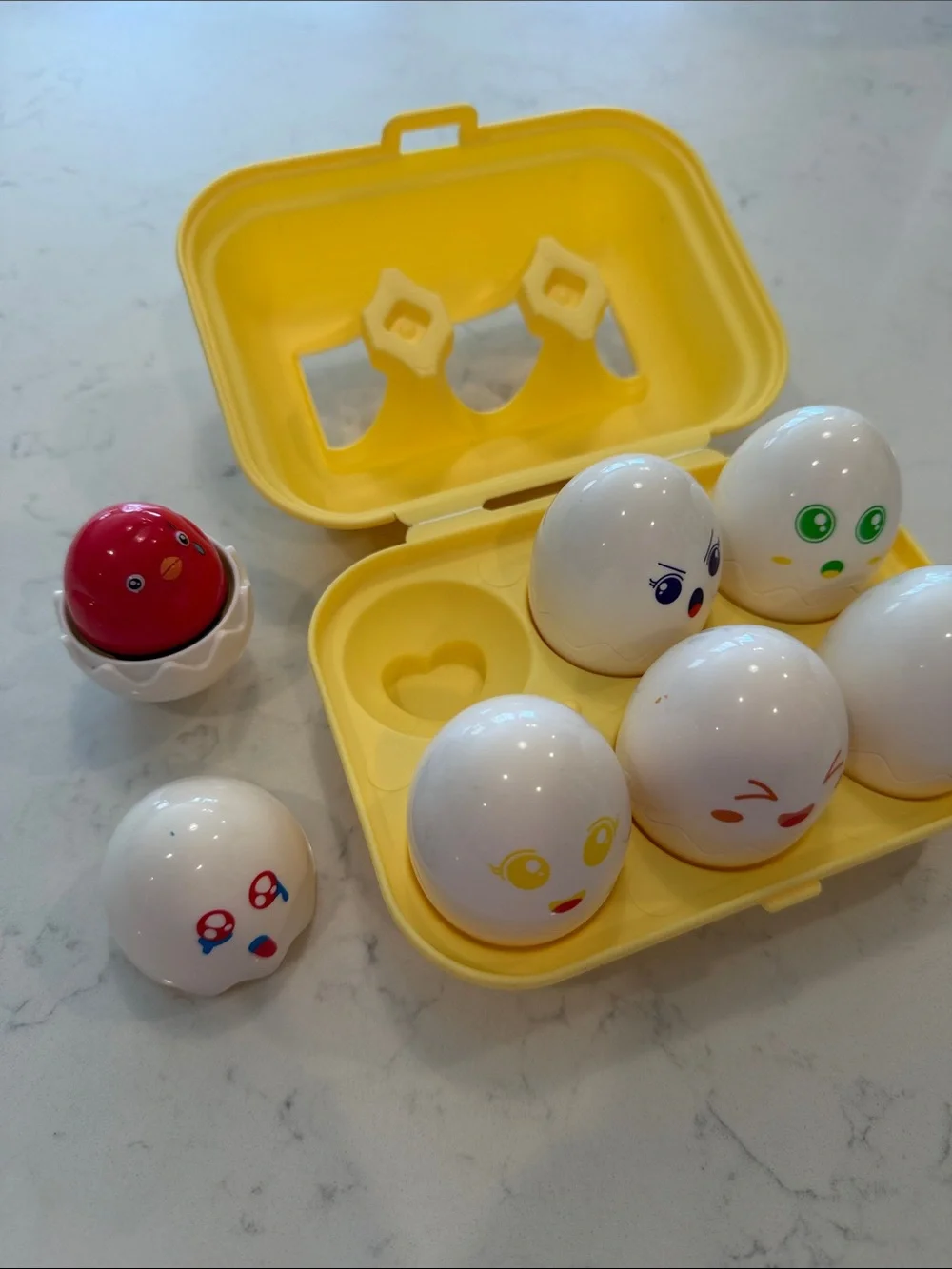 Yellow Egg Surprise Face Toy Set - 6-Pack